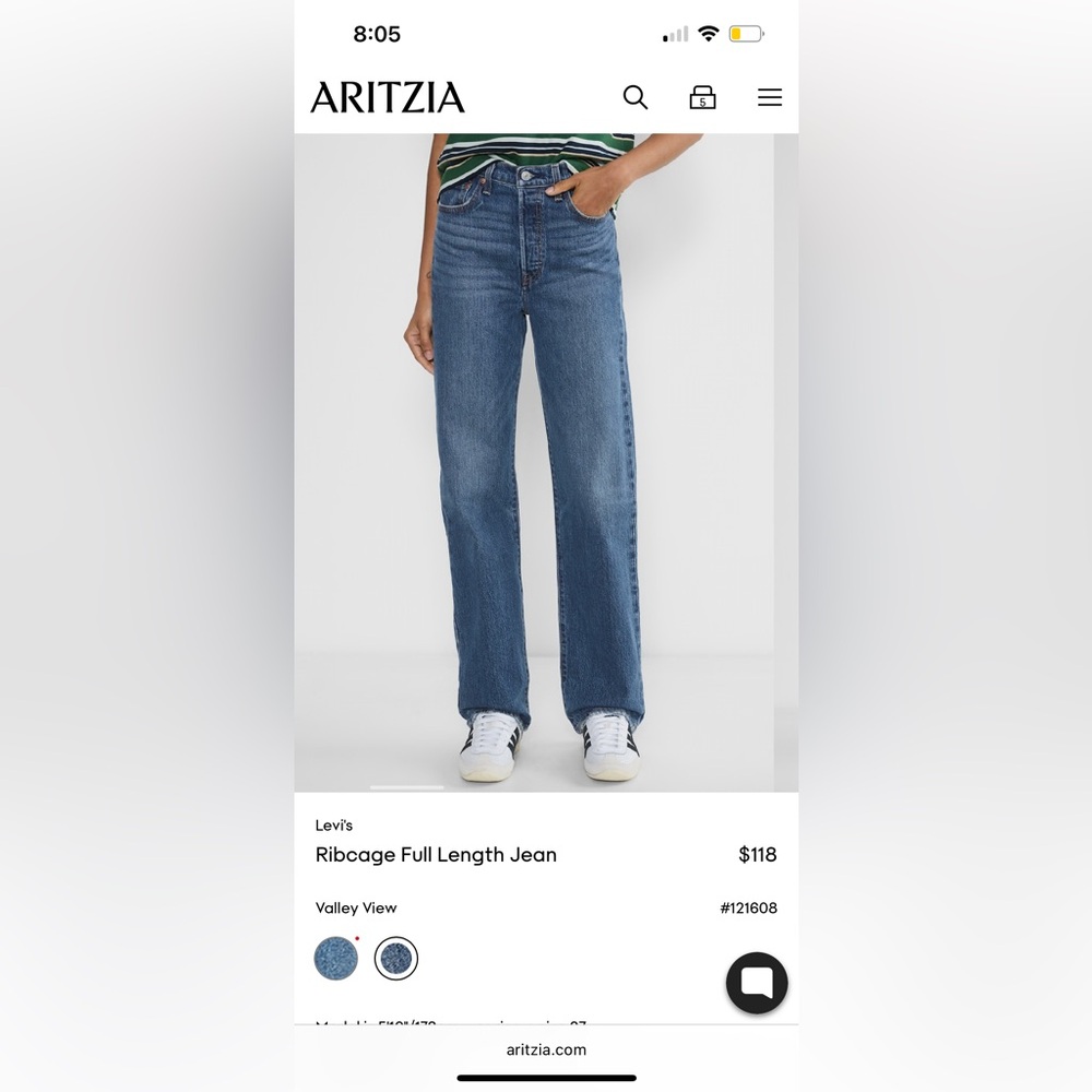 Levi's Blue Straight Leg Jeans Classic Style
